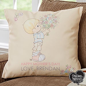 Precious Moments® Flower Bouquet Personalized 18 Throw Pillow