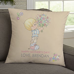 Personalized Pillow 18 Flower Bouquet Precious Moments