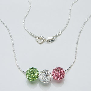 Crystal Birthstone Personalized Necklace - 1-4 Birthstones