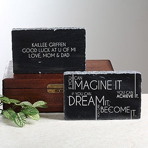 Personalized Marble Graduation Keepsake - Inspiring Messages