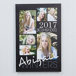 Graduation Portrait Collage Canvas Print - 16 x 20