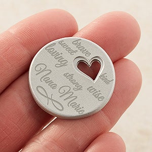 Personalized Necklace for Her - Heart Token