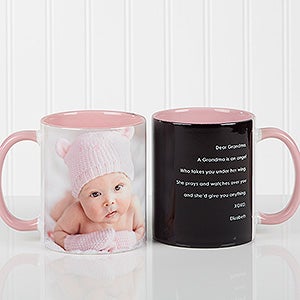 Photo Sentiments For Her Personalized Coffee Mug 11oz.- Pink