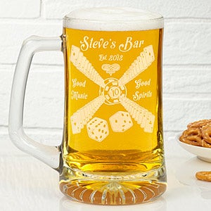 Fathers Day Gifts    Bar Room Sports 25 oz. Personalized Beer Mug