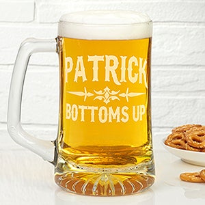 Personalized Glass Beer Mugs - Raise Your Glass