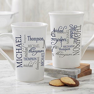 Personalized Latte Mug - Signature Style For Him