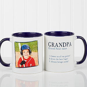 Definition Of Dad/Grandpa Photo Coffee Mug 11oz.- Blue