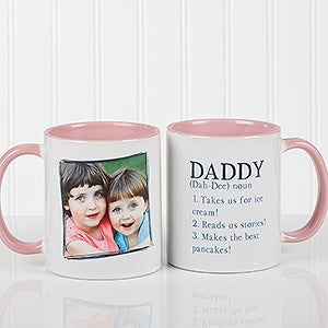 Definition Of Dad/Grandpa Photo Coffee Mug 11oz.- Pink