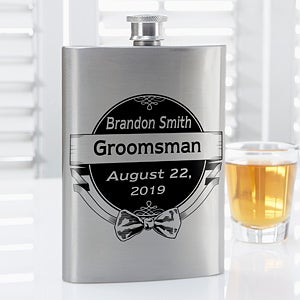 Personalized Flasks For Men - Cheers To The Groomsman