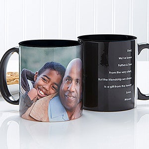 Photo Sentiments For Him Personalized Coffee Mug 11oz.- Black