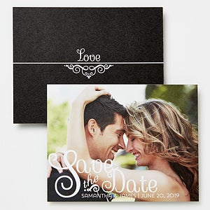 Personalized Photo Save The Date Cards - Happiest Moments - Set of 12