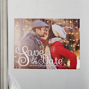 Personalized Photo Save The Date Magnets - Happiest Moments - Set of 12