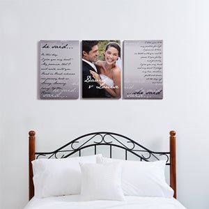 Wedding Vow Photo Split-Panel Canvas-12x24