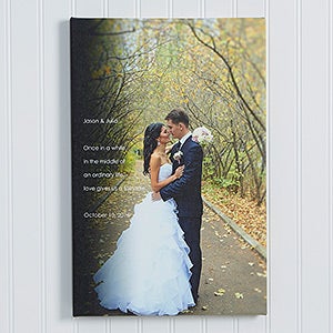 Personalized Photo Wedding Canvas Prints - Wedding Sentiments - 12x18 ...