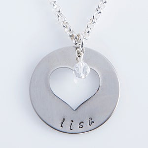 Mommy & Me Personalized Necklace- Round Disk