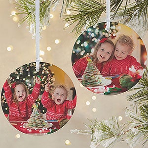 Custom Photo Christmas Ornaments - 2 Sided