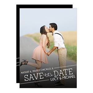 Personalized Photo Save The Date Cards - Meet In The Middle - Set of 12