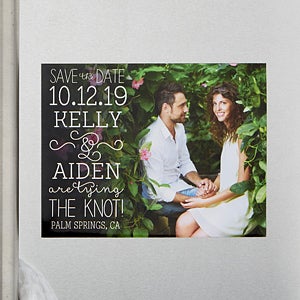 Personalized Wedding Save The Date Magnets - Lucky In Love - Set of 12