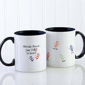 Hands Down Personalized Coffee Mug 11 oz.- Black