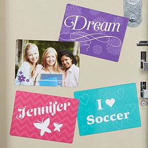 Fun Girl Personalized Locker Magnet Set