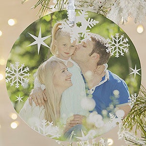 Personalized Snowflakes Photo Ornament