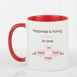 What Is Happiness? Personalized Coffee Mug 11 oz.- Red