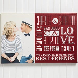 Our Life Together Personalized Photo Canvas Print- 20 x 30