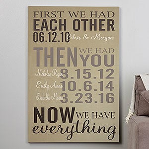 First We Had Each Other 28x42 Personalized Canvas Print