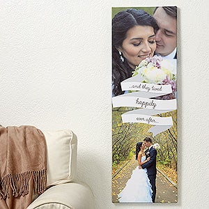 Forever and Always Personalized Photo Canvas Print- 12 x 36