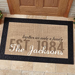 Together We Make A Family Personalized Doormat- 20x35