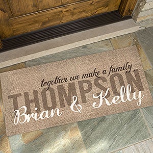 Together We Make A Family Personalized Oversized Doormat- 24x48