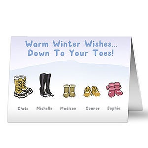 Warm Winter Wishes Personalized Christmas Card