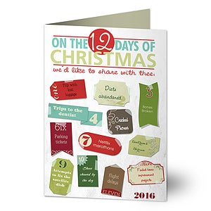 Twelve Days Of Christmas Personalized Christmas Cards