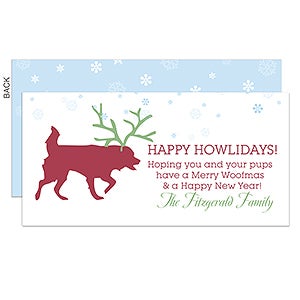 Happy Howlidays Pet Personalized Postcards