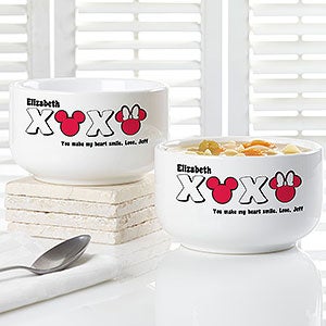 Personalized Mickey Mouse & Minnie Mouse Bowls - XOXO Disney