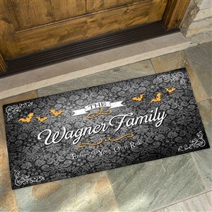 Haunted Halloween Oversized Personalized Doormat- 24x48