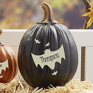 Personalized Pumpkins - Bat Family - Large