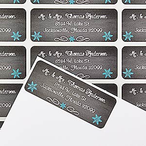 Snow Globe Return Address Labels