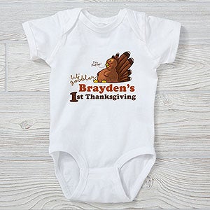 Personalized Baby s First Thanksgiving Clothing Baby Bodysuit