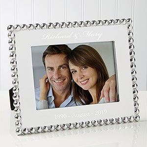 Personalized Anniversary Picture Frames - Mariposa String Of Pearls