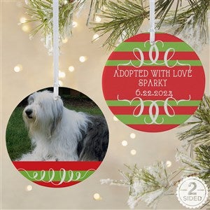 Red & Green Custom Photo Ornaments