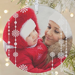 Snowflake Personalized Photo Christmas Ornament