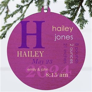 All About Baby Personalized Wood Ornament