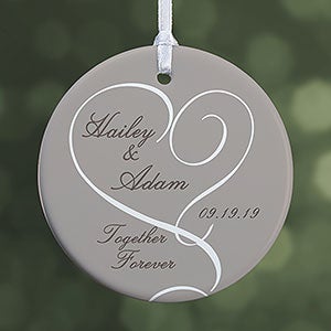 Personalized Engagement Photo Christmas Ornaments 1-Sided