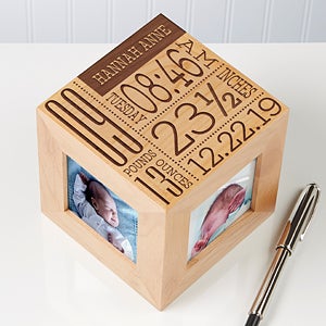 Personalized Baby Photo Cube Picture Frame