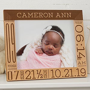 Baby Birth Information Personalized 8x10 Picture Frame - Baby Love