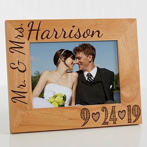 Personalized Wedding Date Picture Frame 5x7