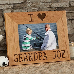 Personalized Wood 4x6 Picture Frame - We Love Him