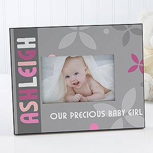 Personalized Baby Girl Picture Frame - Trendy Baby Girl