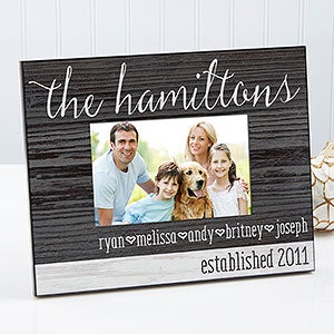 Personalized Rustic Family Picture Frame - Family Love